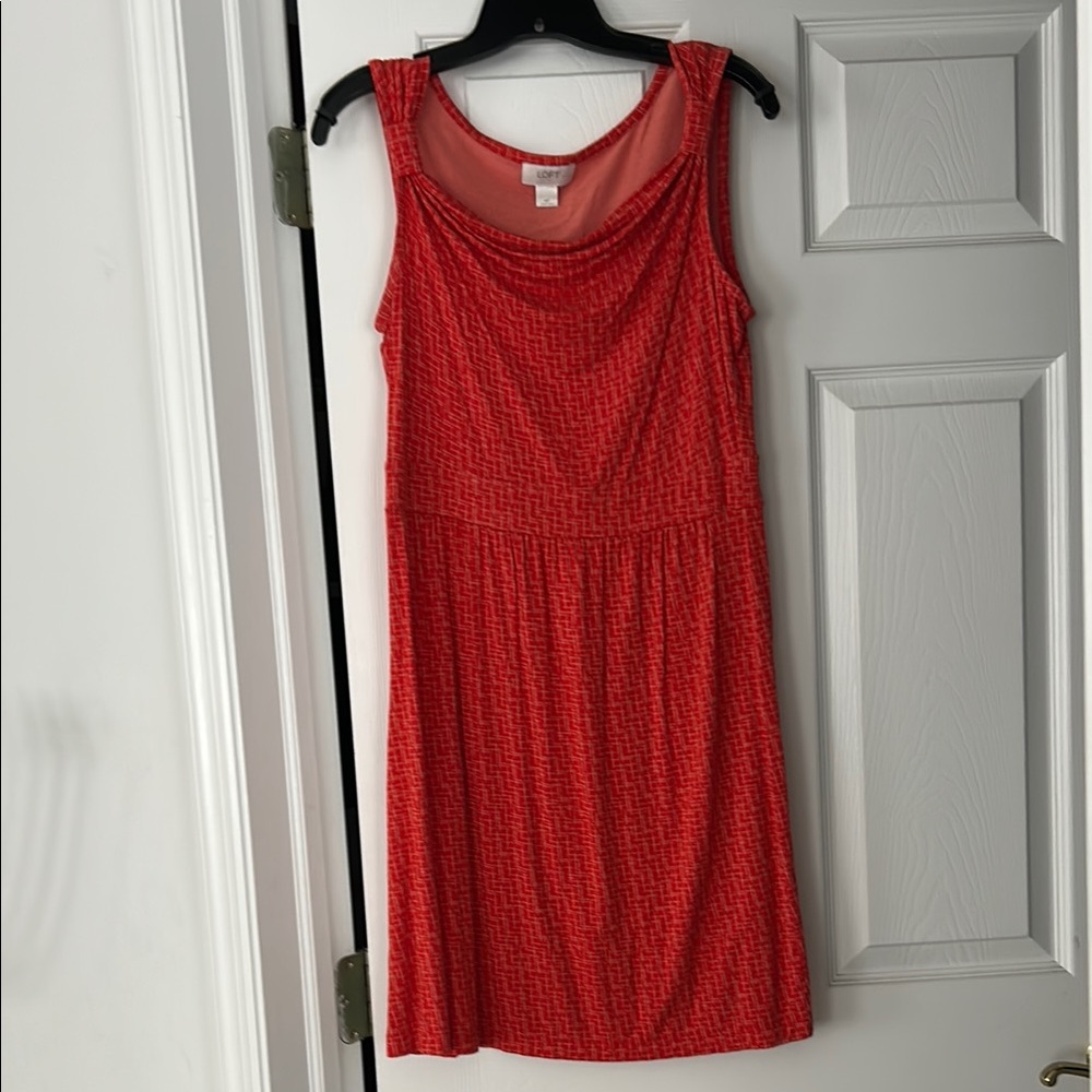 Loft Orange Sleeveless Dress